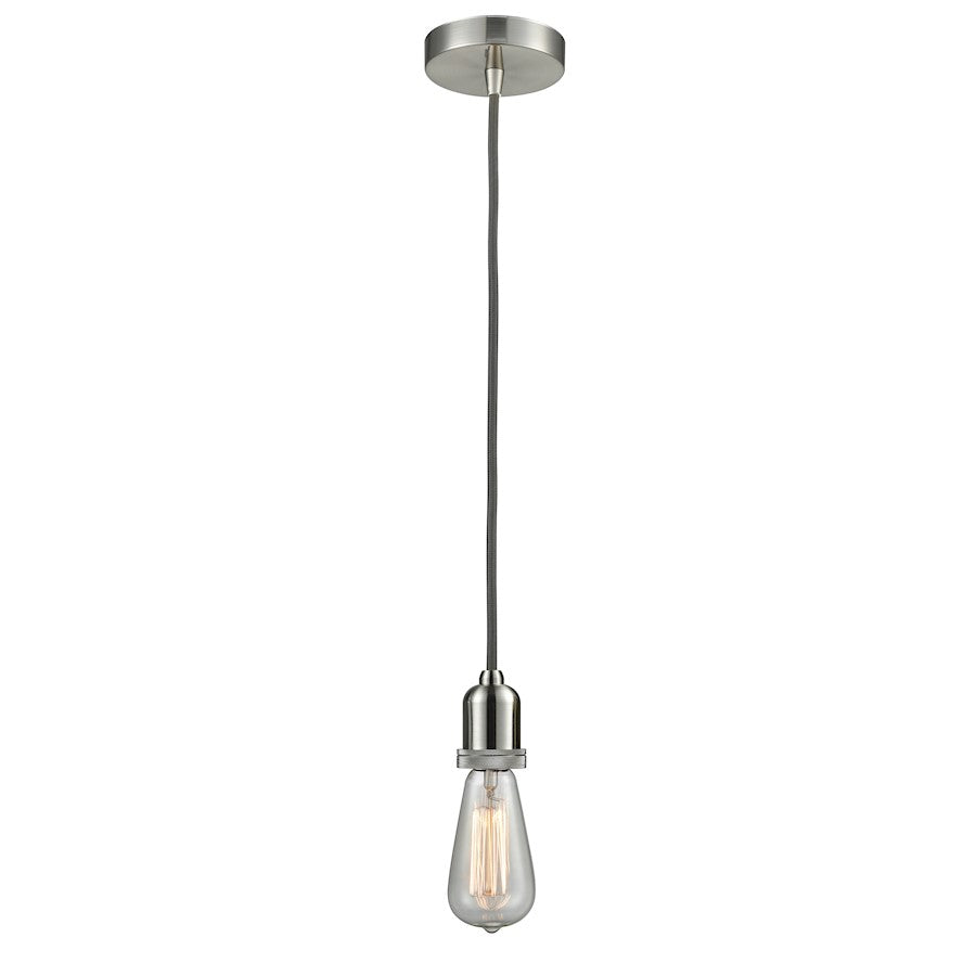 Innovations Whitney Bare Bulb Mini Pendant, SN/Gray