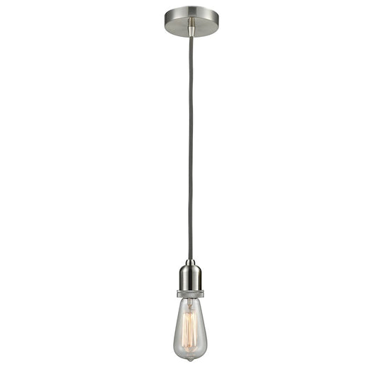 Innovations Whitney Bare Bulb Mini Pendant, SN/Gray