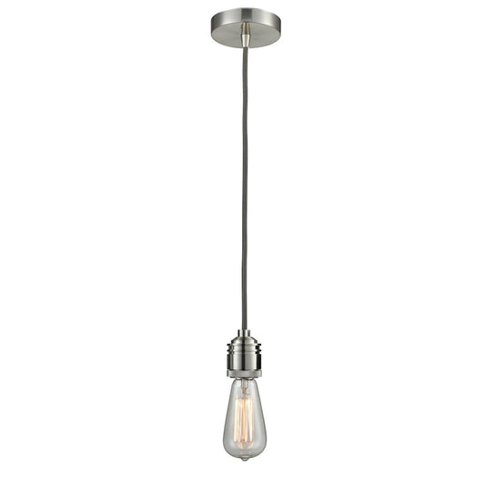 Innovations Winchester Bare Bulb Mini Pendant, SN/Gray