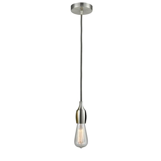 Innovations Chelsea Bare Bulb Mini Pendant, SN/Amber/Gray