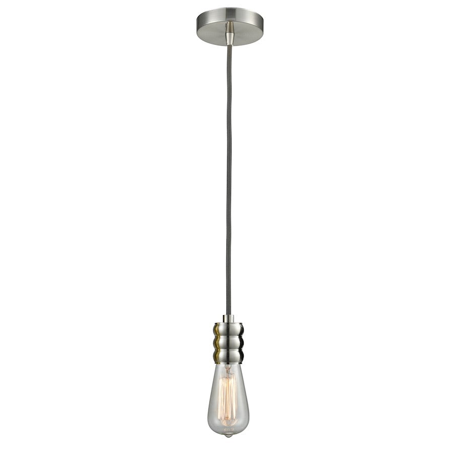 Innovations Gatsby Bare Bulb Mini Pendant, SN/Gray