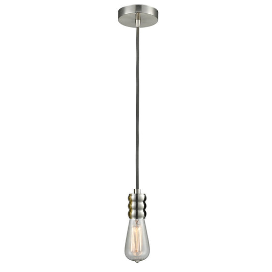 Innovations Gatsby Bare Bulb Mini Pendant, SN/Gray