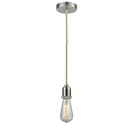 Innovations Whitney Bare Bulb Mini Pendant, SN/Rope