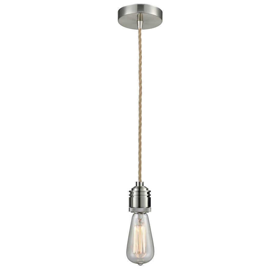 Innovations Winchester Bare Bulb Mini Pendant, SN/Rope