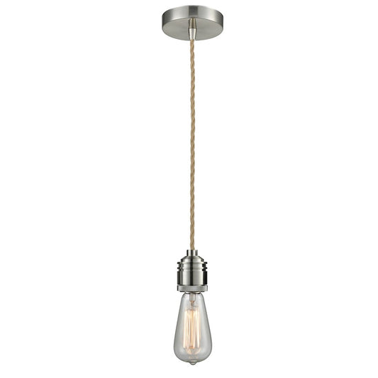 Innovations Winchester Bare Bulb Mini Pendant, SN/Rope