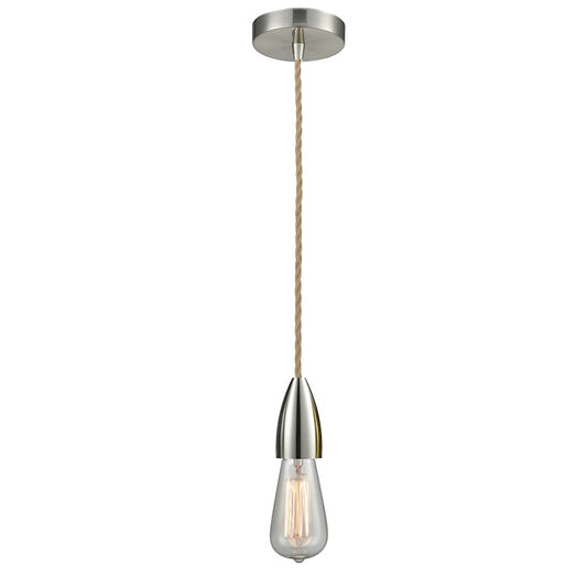 Innovations Fairchild Bare Bulb Mini Pendant, SN/Rope