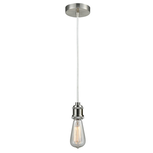 Innovations Edison Bare Bulb Mini Pendant, SN/Amber/WH