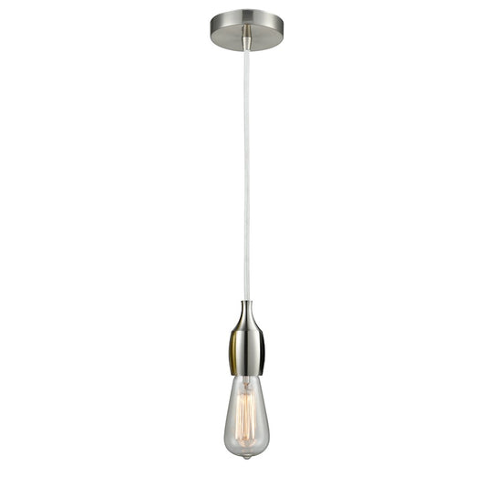 Innovations Chelsea Bare Bulb Mini Pendant, SN/Amber/WH