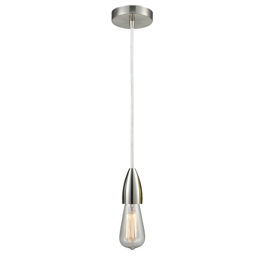 Innovations Fairchild Bare Bulb Mini Pendant, SN/WH