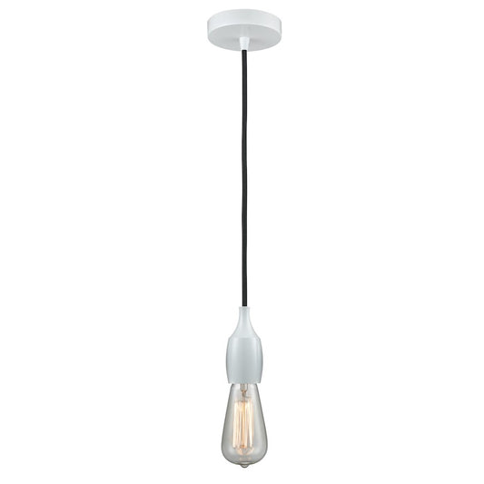 Innovations Chelsea Bare Bulb Mini Pendant, WH/Amber/BK