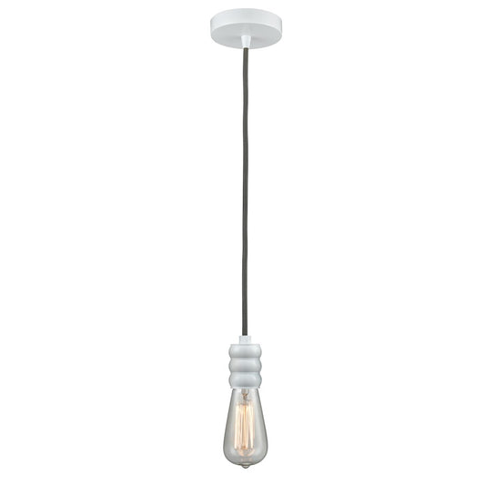 Innovations Gatsby Bare Bulb Mini Pendant, White/Gray Cord