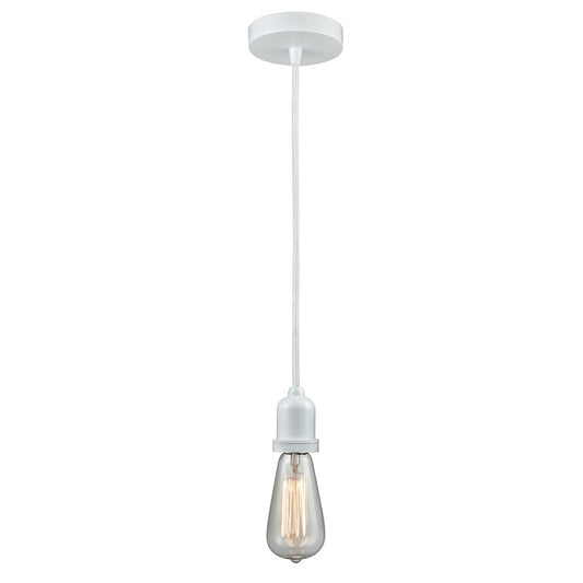 Innovations Whitney Bare Bulb Mini Pendant, White/White Cord