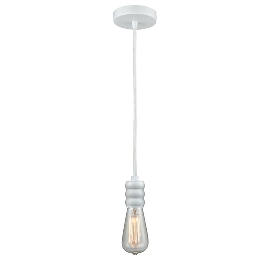 Innovations Gatsby Bare Bulb Mini Pendant, White/White Cord