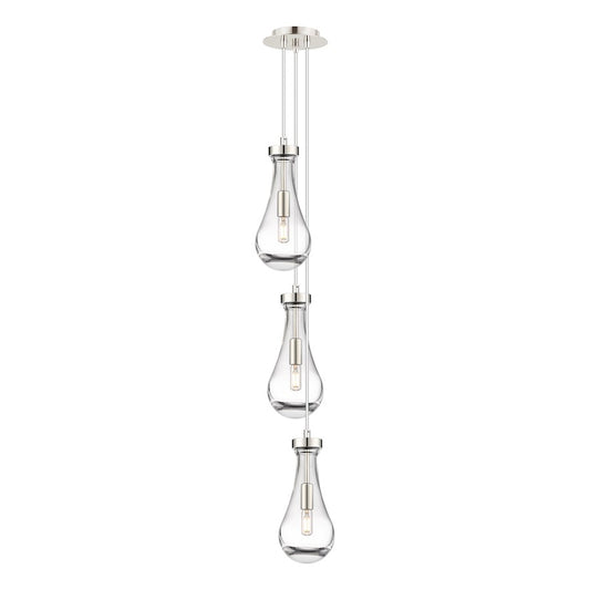 Innovations Malone 6-Light Pendant | Art Deco Polished Nickel and Clear Glass | Kitchen Island & Dining Room | Model 103-451-1P-PN-G451-5CL