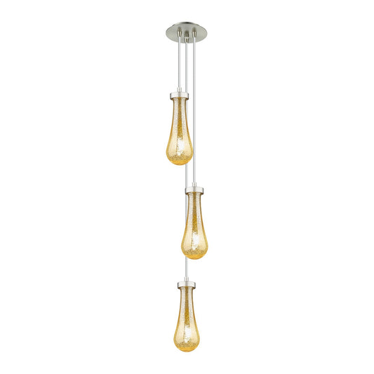 Innovations Owego 3-Light Multi-Pendant | Art Deco Brushed Satin Nickel and Mercury Glass | Kitchen Island & Dining | Model 103-451-1P-SN-G451-4ME