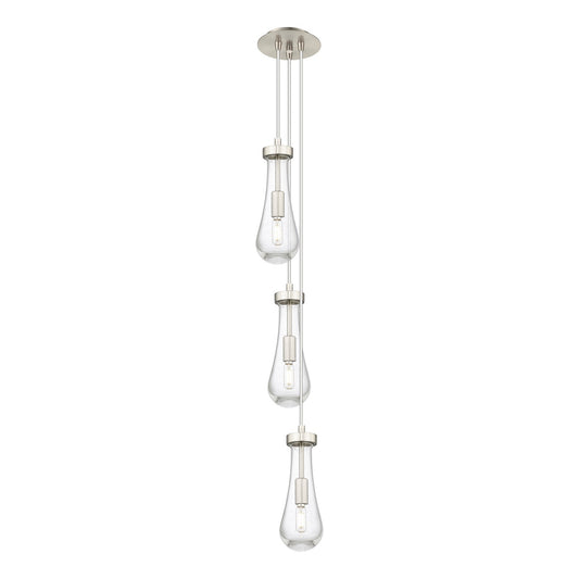 Innovations Owego 3-Light Pendant | Art Deco Brushed Satin Nickel and Seedy Glass | Kitchen Island & Dining Room | Model 103-451-1P-SN-G451-4SDY