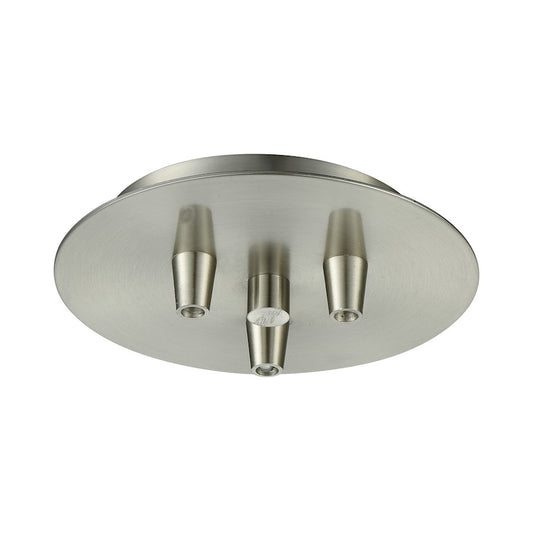 Innovations 103-SN Custom Cord 3 Light Multi Port Canopy, Satin Nickel