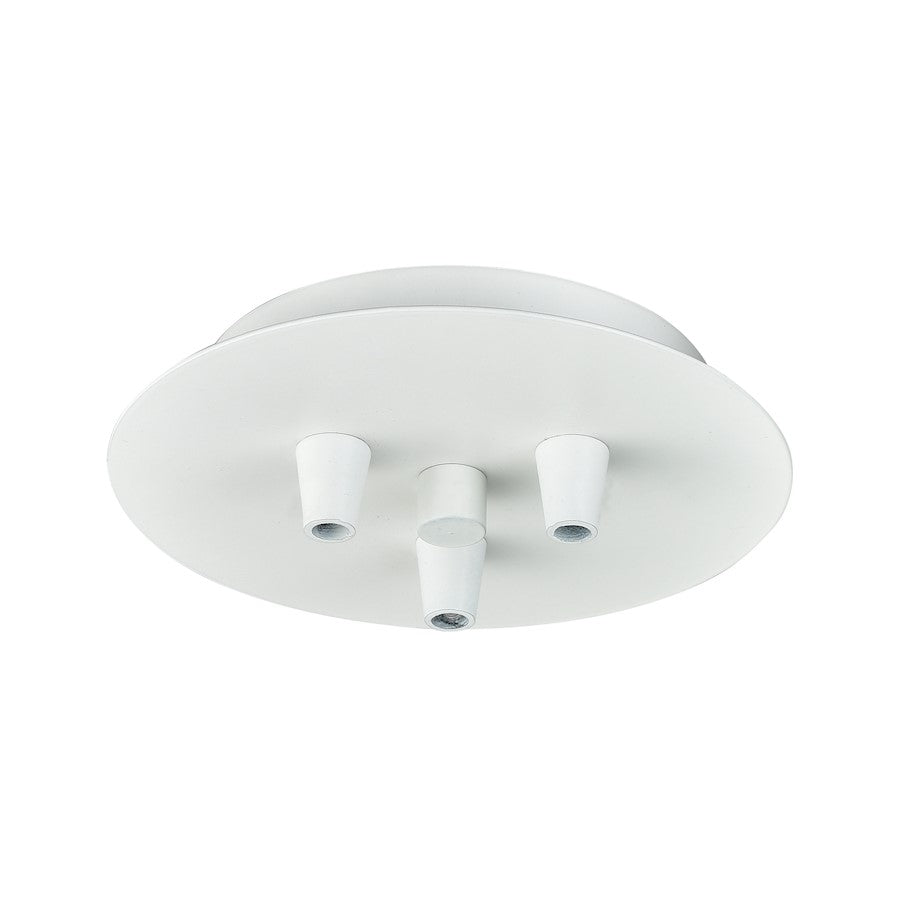 Innovations 103-W Custom Cord 3 Light Multi Port Canopy, White