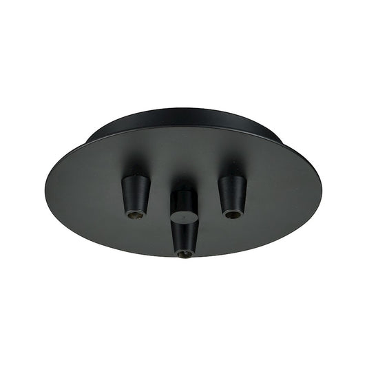Innovations 103BK Custom Cord 3 Light Multi Port Canopy, Matte Black