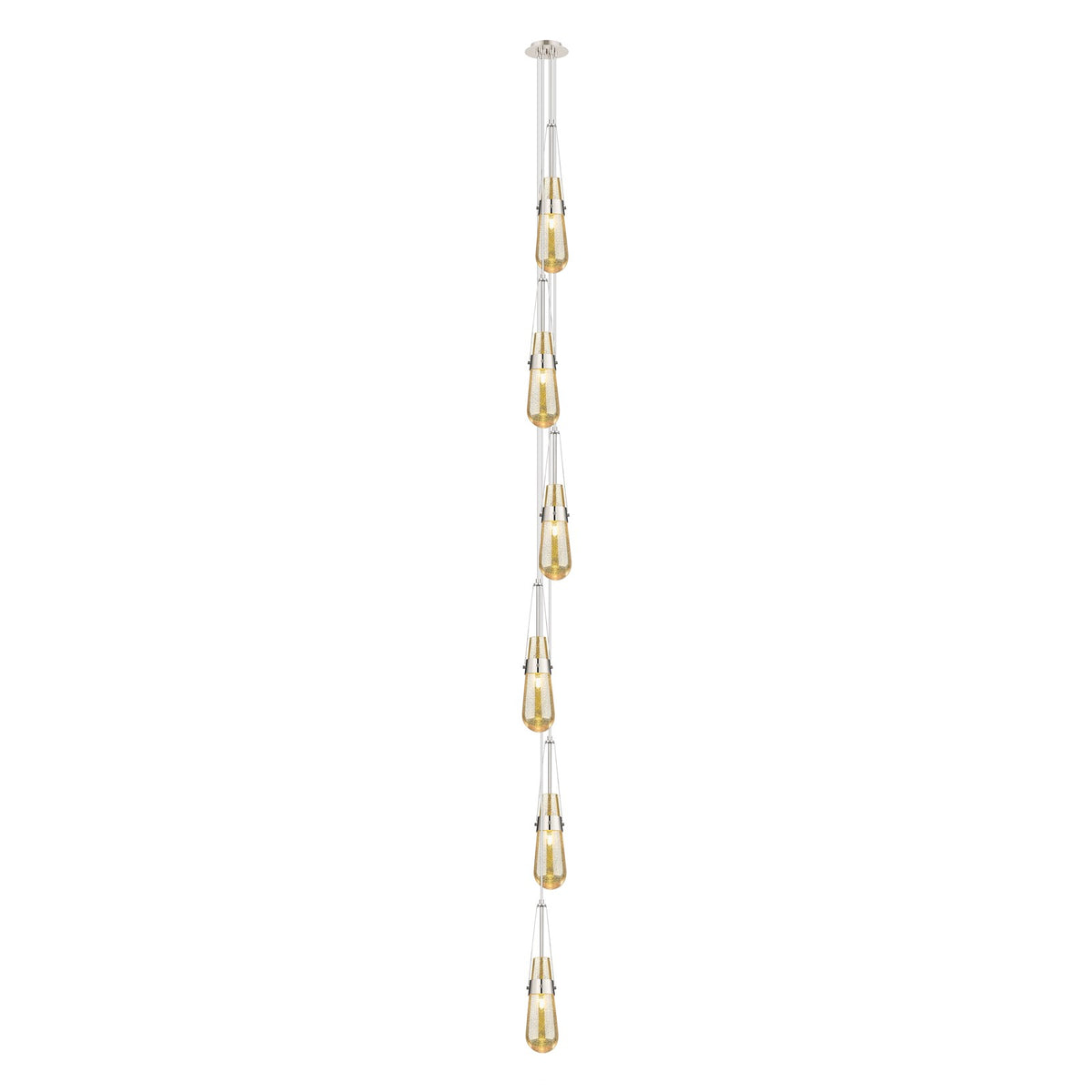 Innovations Milan 6in 6-Light Pendant | Art Deco Polished Nickel and Mercury Smoked Glass | Kitchen Island & Dining | Model 106-452-1P-PN-G452-4ME