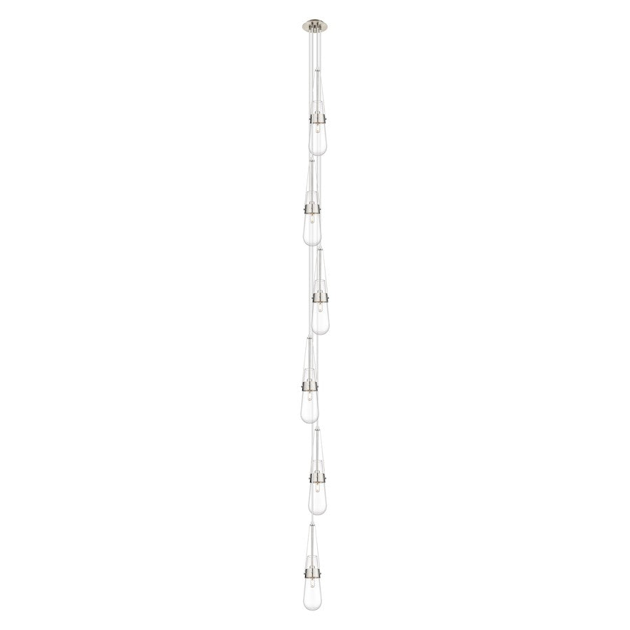 Innovations Owego 6-Light Pendant | Art Deco Brushed Satin Nickel and Clear Glass | Dining Room & Kitchen Island | Model 106-452-1P-SN-G452-4CL