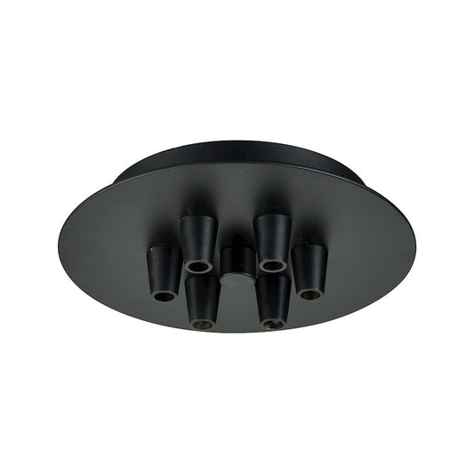 Innovations 106-BK Custom Cord 6 Light Multi Port Canopy, Matte Black