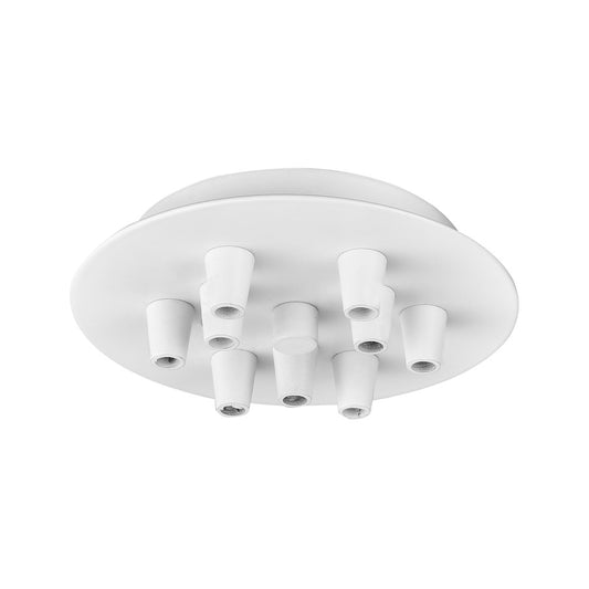 Innovations 109-W Custom Cord 9 Light Multi Port Canopy, White