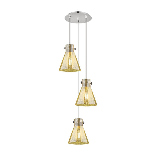 Innovations Newton Cone 16in 3-Light Pendant | Industrial Polished Nickel and Mercury Glass | Kitchen Island & Dining | Model 113-410-1PS-PN-G411-8ME