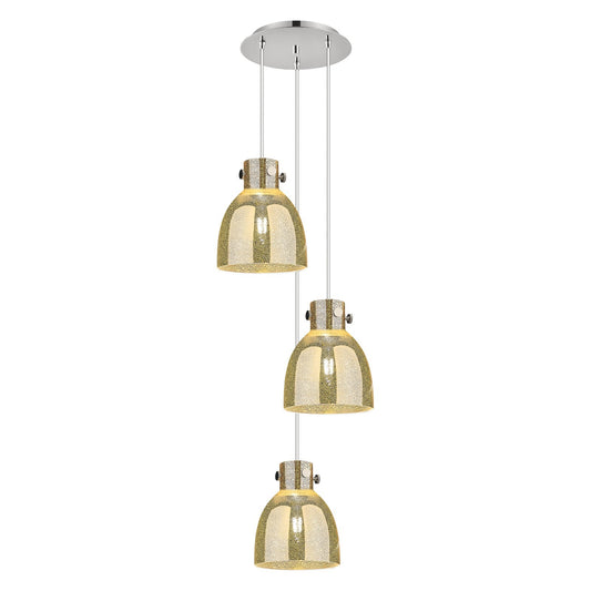 Innovations Newton Bell 16in 3-Light Multi Pendant | Industrial Polished Nickel and Mercury Glass | Kitchen Island | Model 113-410-1PS-PN-G412-8ME