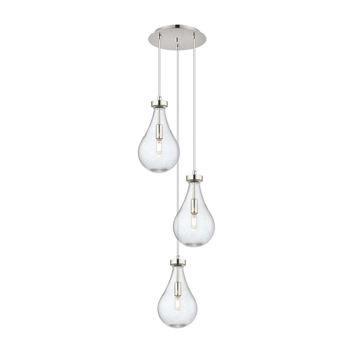 Innovations Owego 13in 3-Light Pendant | Polished Nickel and Seedy Glass | Kitchen Island & Dining Room | Model 113-451-1P-PN-G451-7SDY