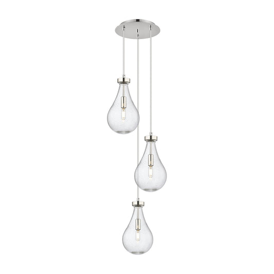 Innovations Owego 13in 3-Light Pendant | Polished Nickel and Seedy Glass | Kitchen Island & Dining Room | Model 113-451-1P-PN-G451-7SDY