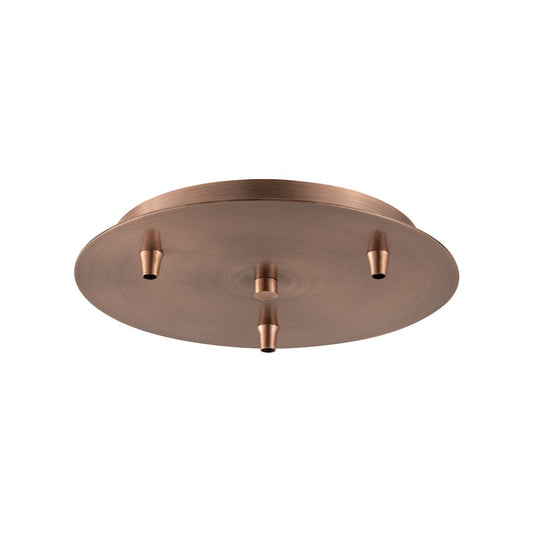 Innovations 113-AC Custom Cord 3 Light Multi Port Canopy, A Copper