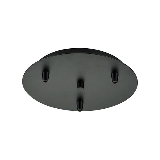 Innovations 113-BK Custom Cord 3 Light Multi Port Canopy, Matte Black