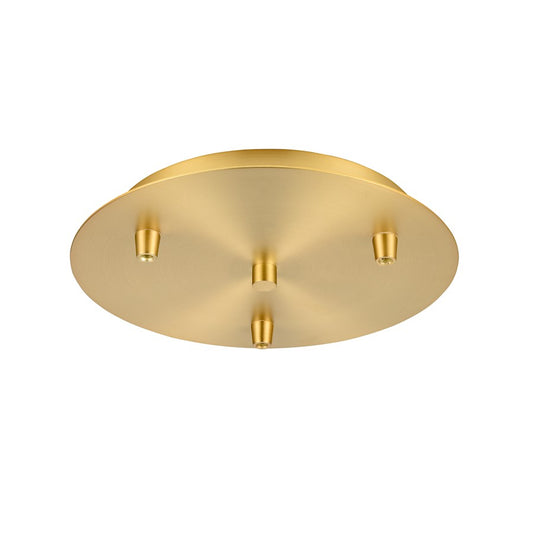 Innovations 113-SG Custom Cord 3 Light Multi Port Canopy, Satin Gold