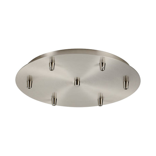 Innovations Custom Cord 6-Light Multi Port Canopy | Transitional Satin Nickel Steel | Kitchen Island & Living Room Ceiling Mount | Model 116-SN