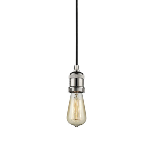 Innovations 1 Light Bare Bulb Mini Pendant in Polished Nickel