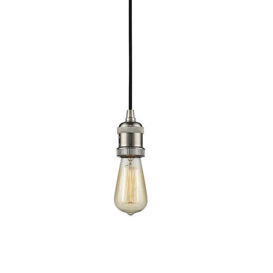 Innovations 1 Light Bare Bulb Mini Pendant in Brushed Satin Nickel
