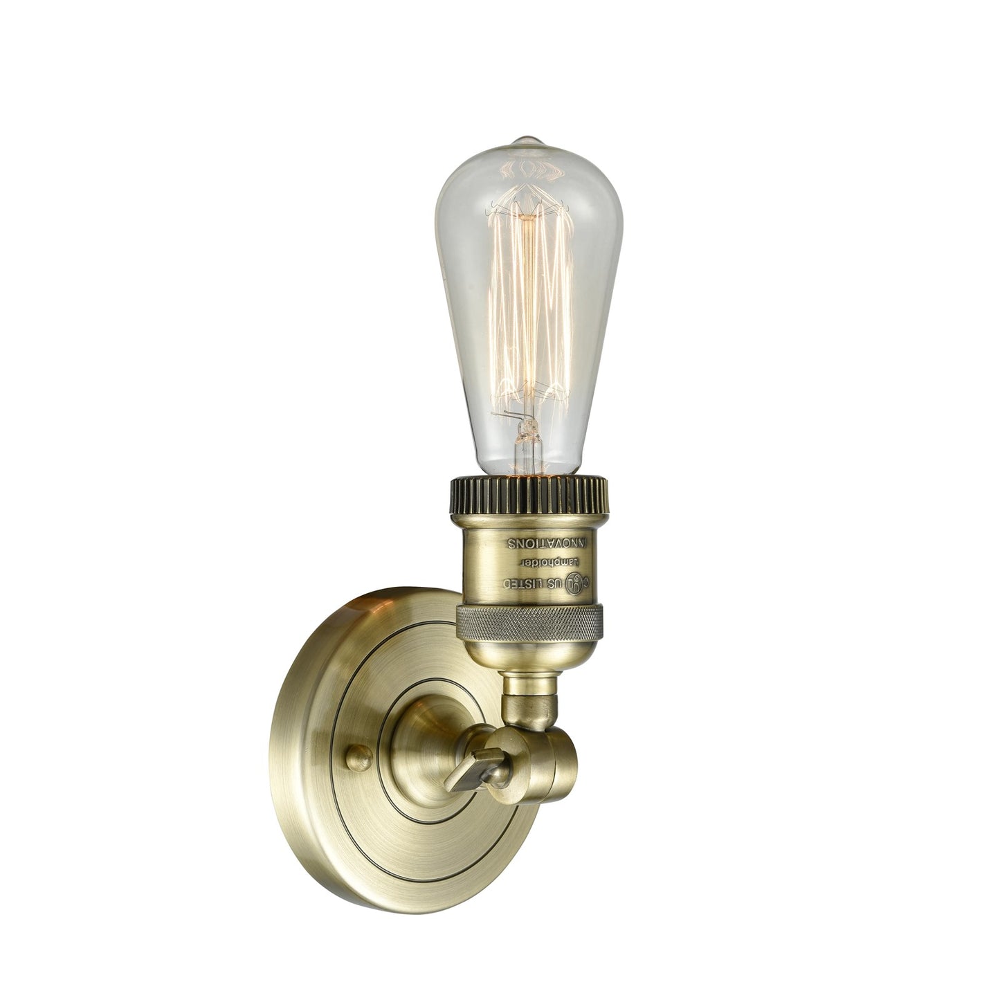 Innovations Lighting 1-LT Bare Bulb 4.5" ADA Compliant Sconce, Brass