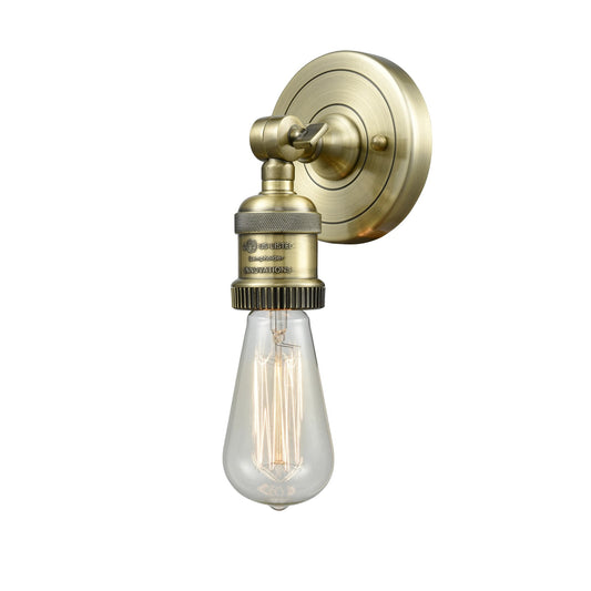 Innovations 1-LT LED Bare Bulb 4.5" ADA Compliant Sconce, Brass