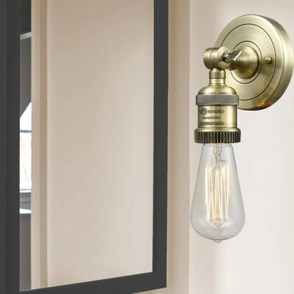 Innovations 1-LT LED Bare Bulb 4.5" ADA Compliant Sconce, Brass