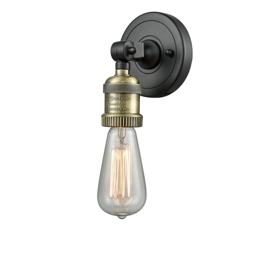 Innovations 1-LT Bare Bulb 4.5" ADA Compliant Sconce, BK Brass