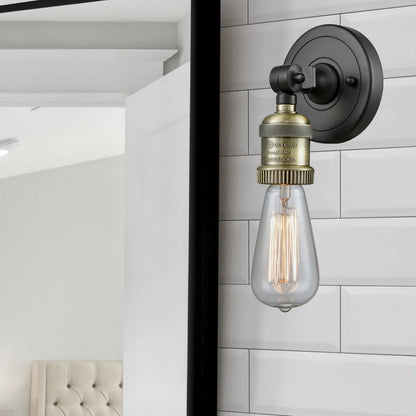 Innovations 1-LT Bare Bulb 4.5" ADA Compliant Sconce, BK Brass