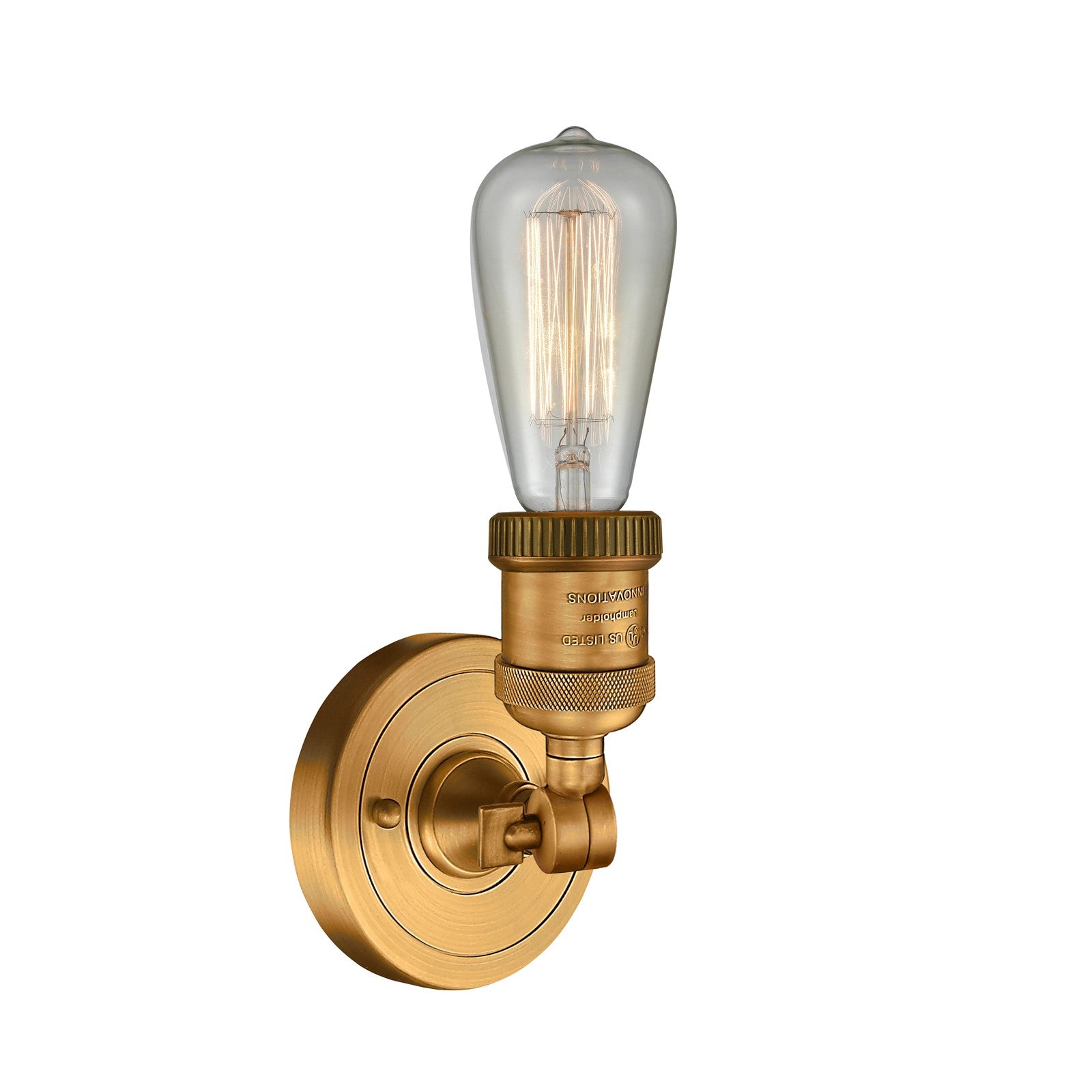 Innovations 1-LT LED Bare Bulb ADA Compliant Sconce, B Brass