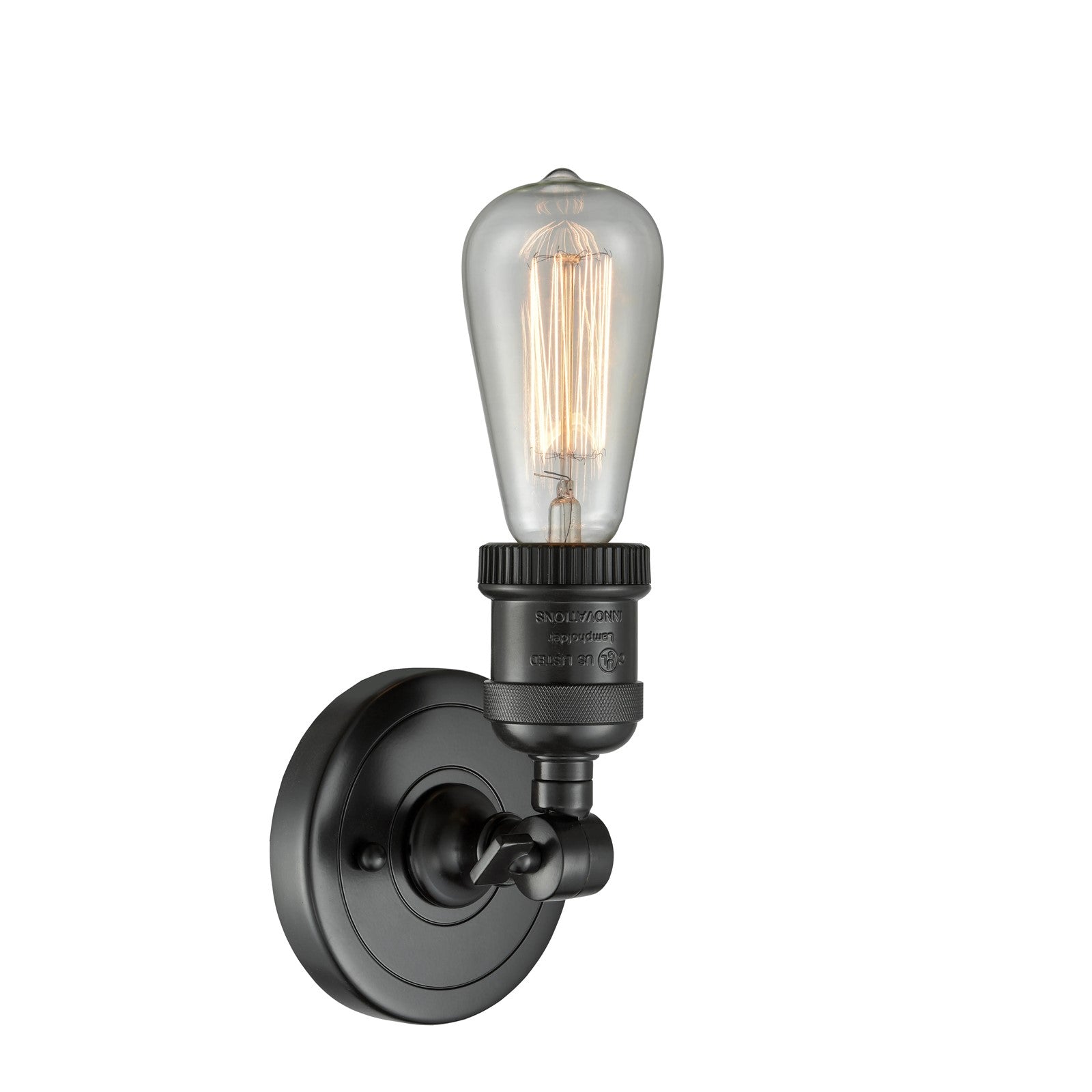 Innovations 1-LT LED Bare Bulb 4.5" ADA Compliant Sconce, Black