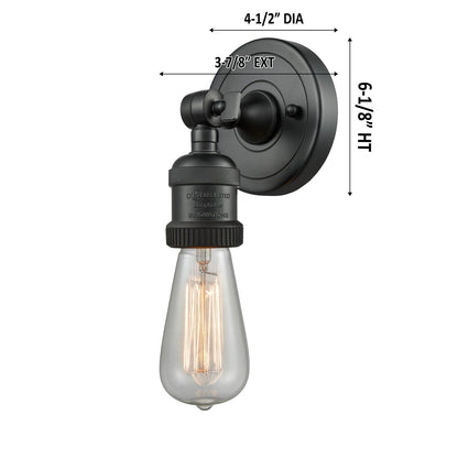 Innovations 1-LT Bare Bulb 4.5" ADA Compliant Sconce, Oil Bronze