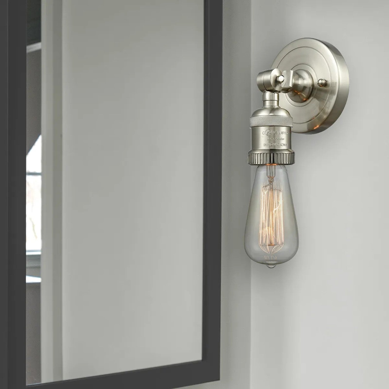 Innovations 1-LT Bare Bulb 4.5" ADA Compliant Sconce, B Nickel