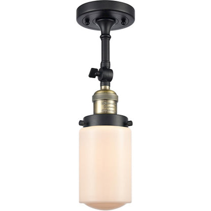 Innovations Dover 1-Light Wall Sconce | Traditional Black Antique Brass and Matte White Frosted Glass | Bedroom & Hallway Accent | Model 203-BAB-G311