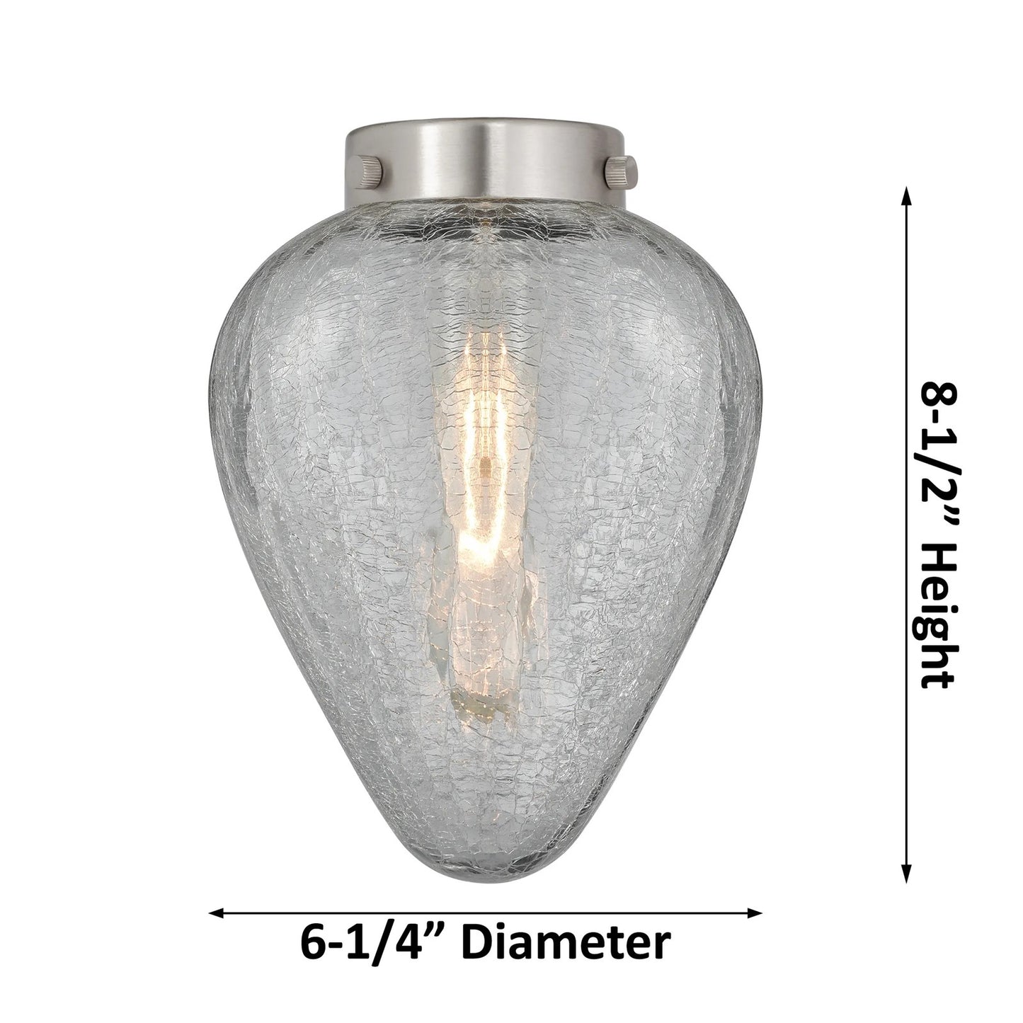 Innovations Geneseo 26in 3-Light Chandelier | Industrial Polished Nickel and Clear Crackle Glass | Damp Rated Dining Room & Kitchen | Model 207-PN-G165