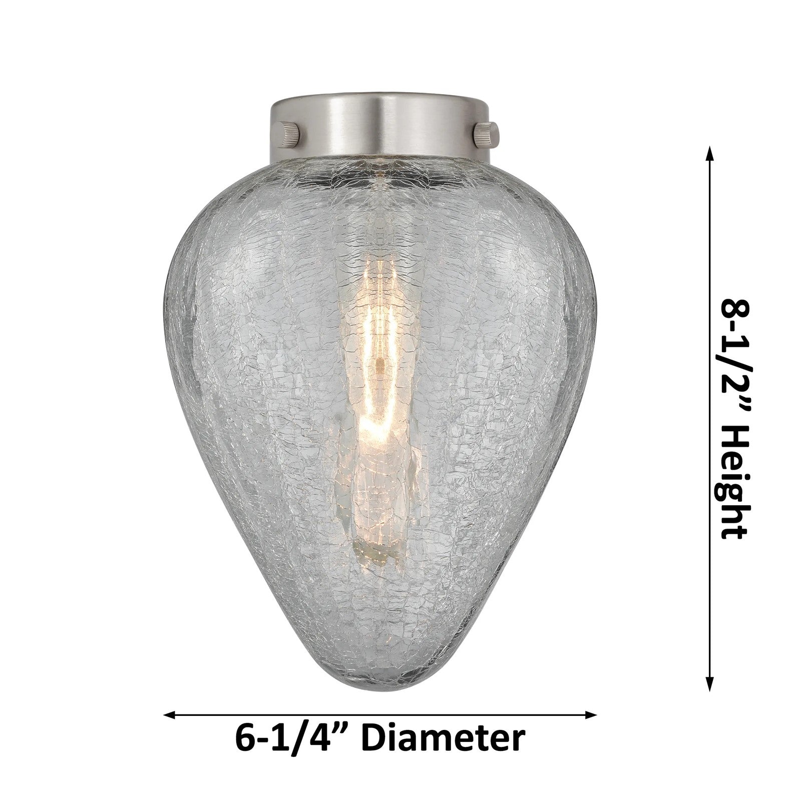 Innovations Geneseo 26in 3-Light Chandelier | Industrial Polished Nickel and Clear Crackle Glass | Damp Rated Dining Room & Kitchen | Model 207-PN-G165