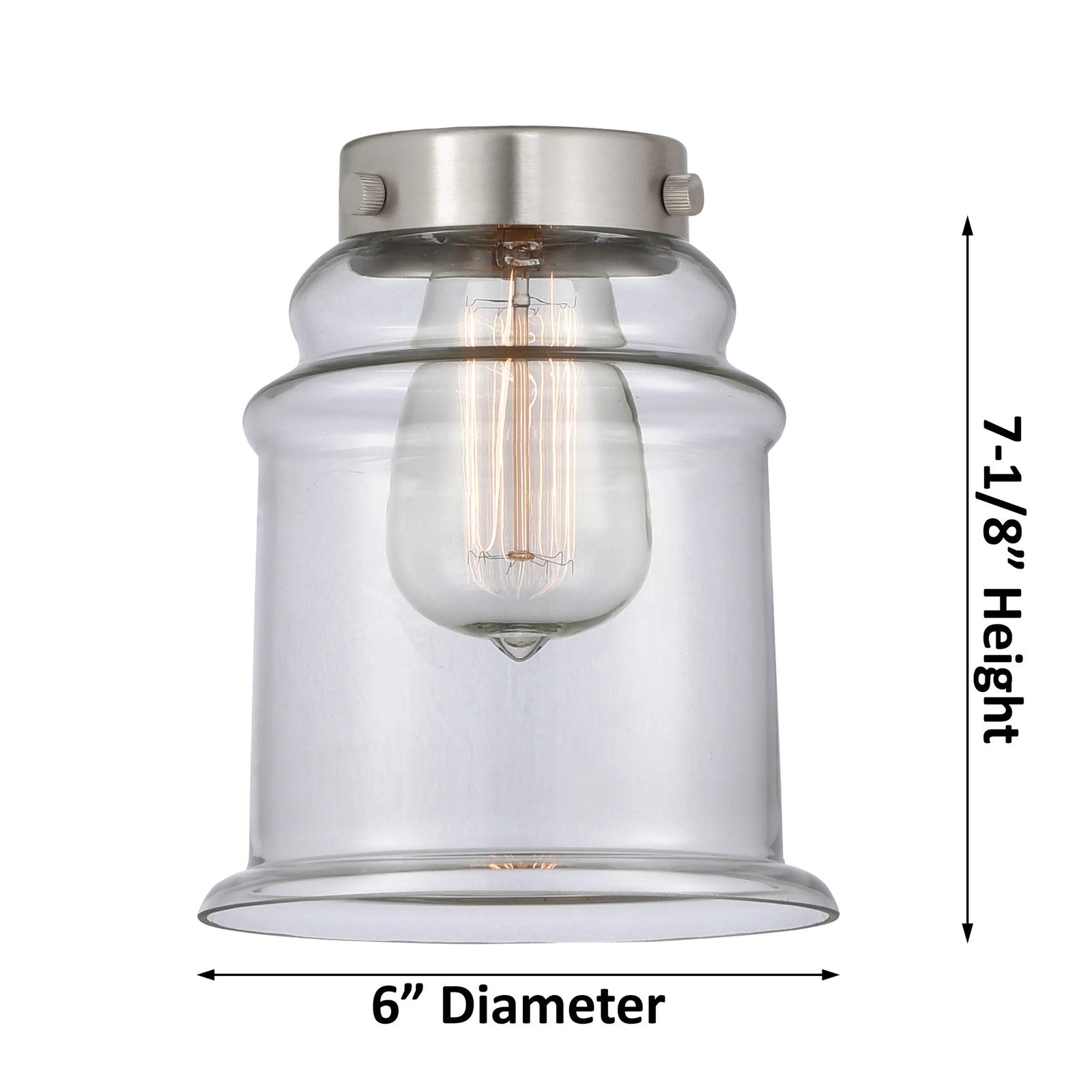 Innovations Canton 18in 3-Light LED Chandelier | Industrial Polished Nickel and Clear Glass | Kitchen Island & Dining Room | Model 207-PN-G182-LED